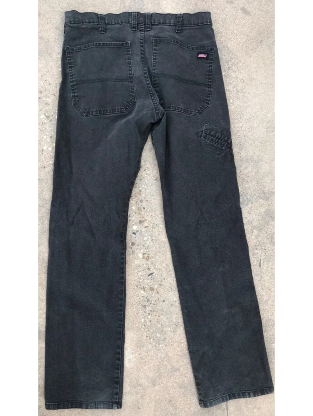 Dickies Black Denim Great Fit 32x32 Mens Jeans Straight Leg Lite Fading WorkPant